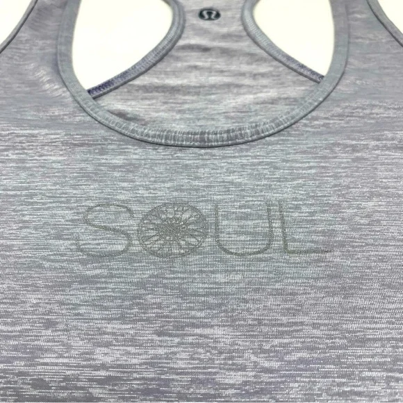 Lululemon Athletica Iced Iris Silver Soul Racerback Tank Top Sports Yoga Size 6 - Picture 8 of 8